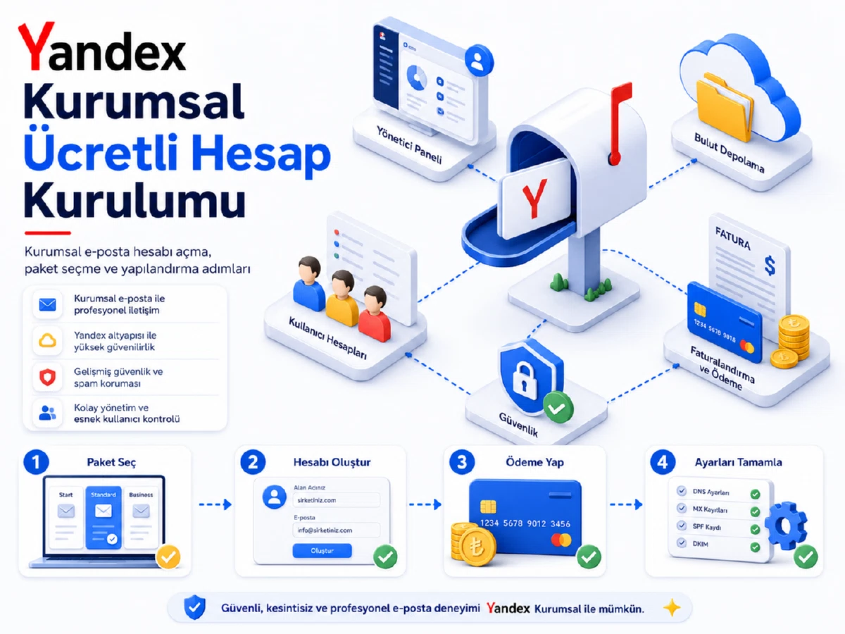Yandex Kurumsal Ücretli Hesap Kurulumu Rehberi